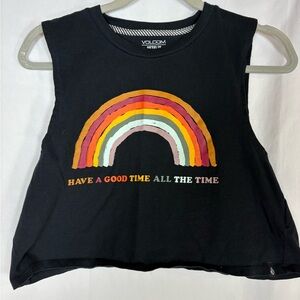 Volcom X OUTER BANKS Black Tank with Rainbow Design